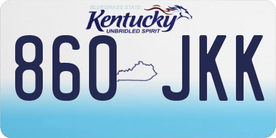 KY license plate 860JKK