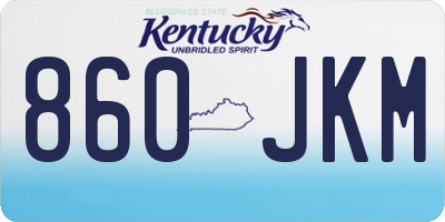 KY license plate 860JKM