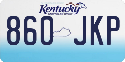 KY license plate 860JKP