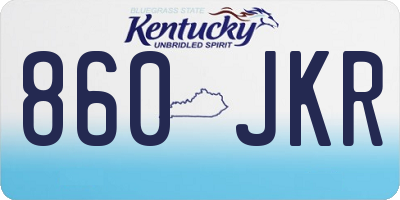 KY license plate 860JKR