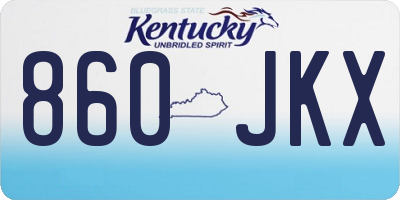 KY license plate 860JKX