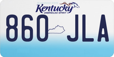 KY license plate 860JLA