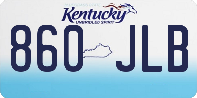 KY license plate 860JLB