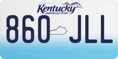 KY license plate 860JLL