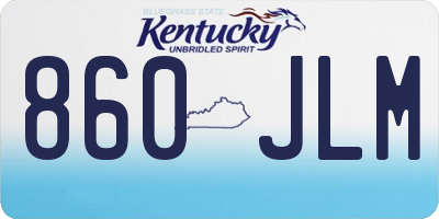 KY license plate 860JLM