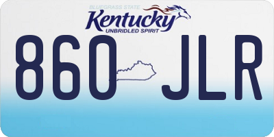 KY license plate 860JLR