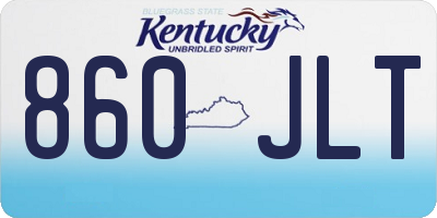 KY license plate 860JLT