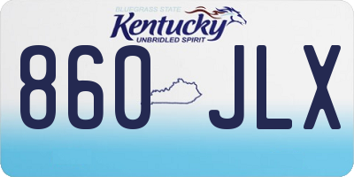 KY license plate 860JLX