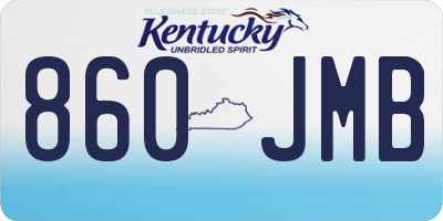 KY license plate 860JMB