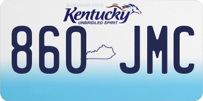 KY license plate 860JMC