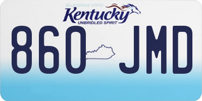 KY license plate 860JMD