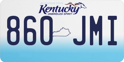 KY license plate 860JMI