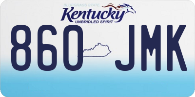 KY license plate 860JMK