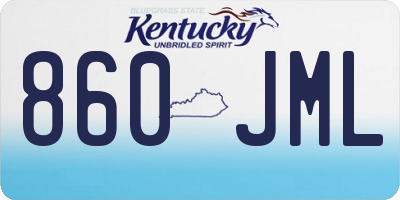 KY license plate 860JML