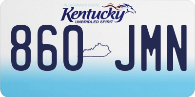 KY license plate 860JMN