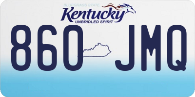 KY license plate 860JMQ
