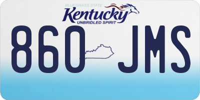 KY license plate 860JMS