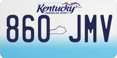 KY license plate 860JMV