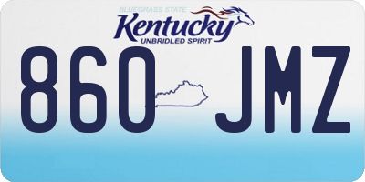 KY license plate 860JMZ
