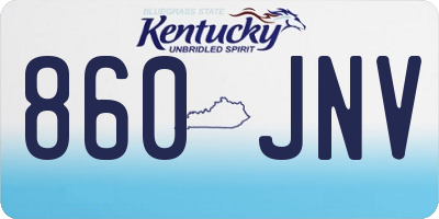 KY license plate 860JNV