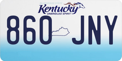 KY license plate 860JNY
