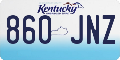KY license plate 860JNZ