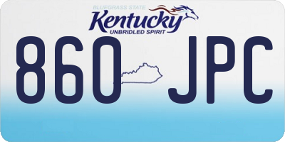 KY license plate 860JPC