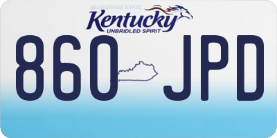 KY license plate 860JPD
