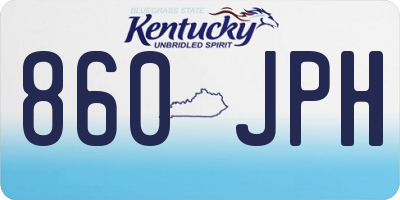 KY license plate 860JPH