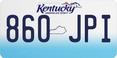 KY license plate 860JPI