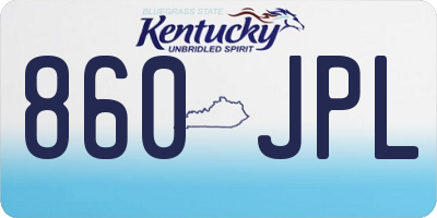 KY license plate 860JPL