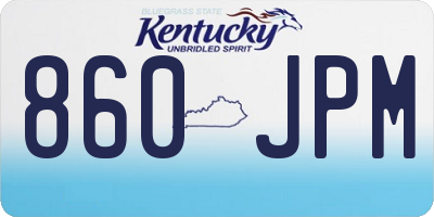 KY license plate 860JPM