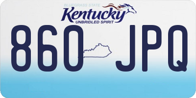KY license plate 860JPQ