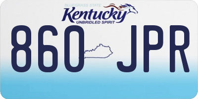 KY license plate 860JPR