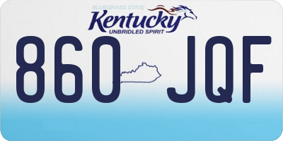KY license plate 860JQF