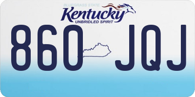 KY license plate 860JQJ