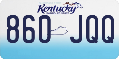 KY license plate 860JQQ