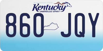 KY license plate 860JQY