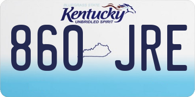 KY license plate 860JRE