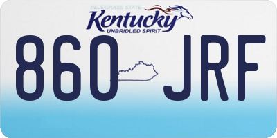 KY license plate 860JRF