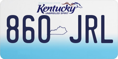KY license plate 860JRL