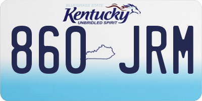 KY license plate 860JRM