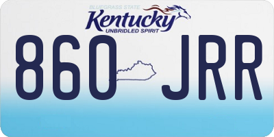 KY license plate 860JRR