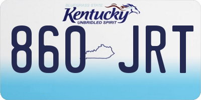 KY license plate 860JRT
