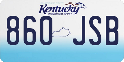 KY license plate 860JSB