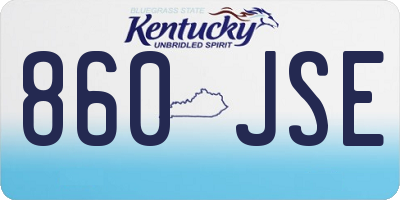 KY license plate 860JSE
