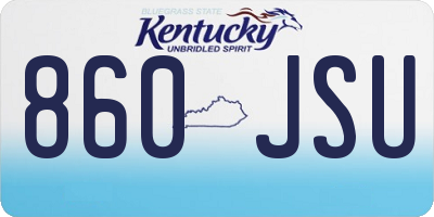 KY license plate 860JSU