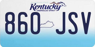 KY license plate 860JSV