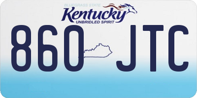 KY license plate 860JTC