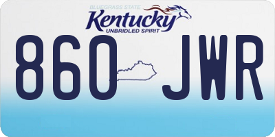 KY license plate 860JWR